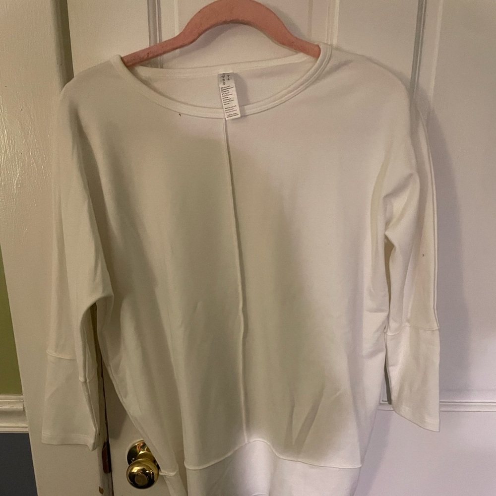 SPANX Cream Crew Neck Sweater